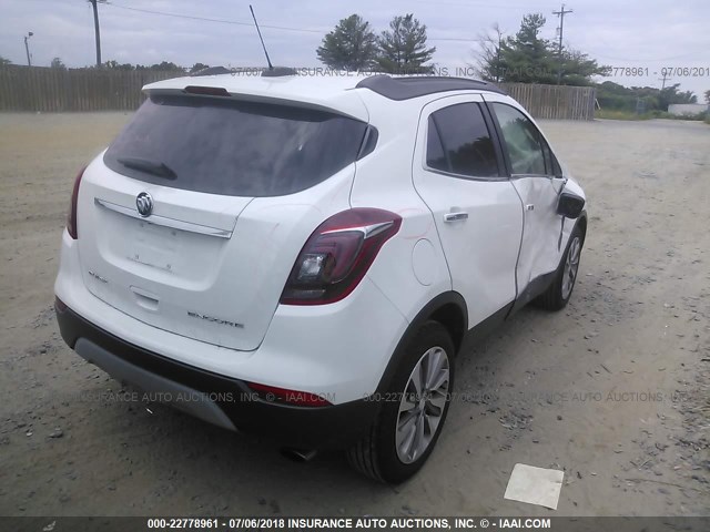 KL4CJASB3JB518294 - 2018 BUICK ENCORE PREFERRED WHITE photo 4