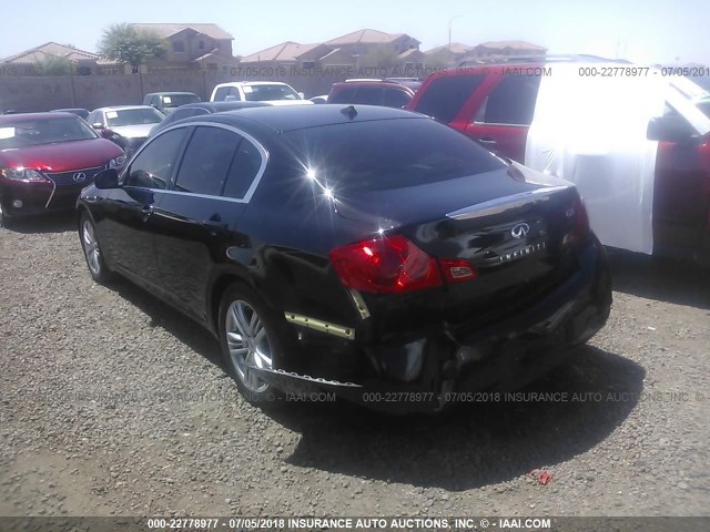 JN1CV6AP3CM936627 - 2012 INFINITI G37 SPORT BLACK photo 3