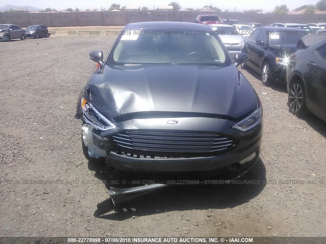 3FA6P0K98HR168150 - 2017 FORD FUSION TITANIUM GRAY photo 6