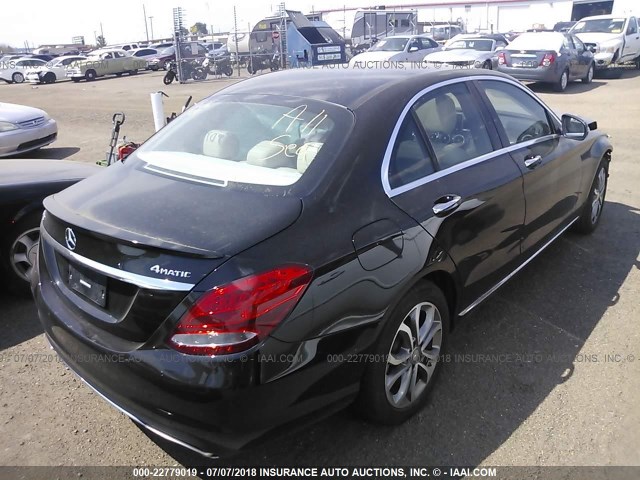 55SWF4KB4GU155773 - 2016 MERCEDES-BENZ C 300 4MATIC BLACK photo 4