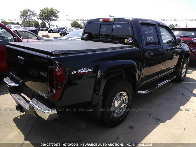 1GTDT43E188203421 - 2008 GMC CANYON SLE/SLT BLACK photo 4