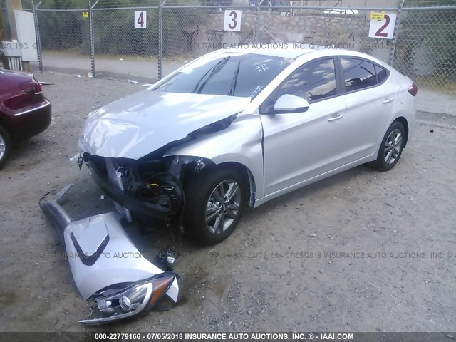 5NPD84LF0JH287099 - 2018 HYUNDAI ELANTRA SEL/VALUE/LIMITED SILVER photo 2