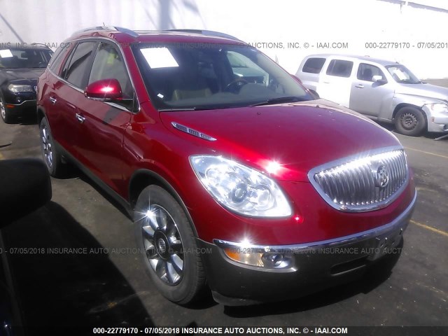 5GAKVDED7CJ384887 - 2012 BUICK ENCLAVE RED photo 1