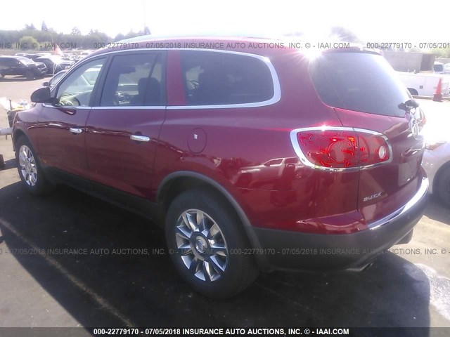 5GAKVDED7CJ384887 - 2012 BUICK ENCLAVE RED photo 3