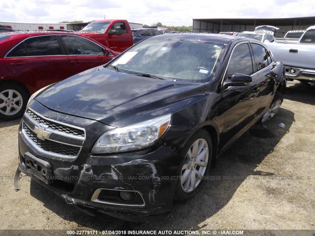 1G11E5SA1DF197152 - 2013 CHEVROLET MALIBU 2LT BLACK photo 2