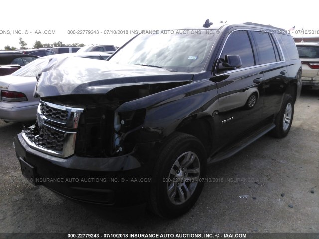 1GNSCAKC7FR506708 - 2015 CHEVROLET TAHOE C1500  LS BLACK photo 2