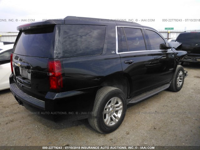 1GNSCAKC7FR506708 - 2015 CHEVROLET TAHOE C1500  LS BLACK photo 4