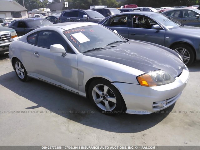 KMHHM65D33U091585 - 2003 HYUNDAI TIBURON GRAY photo 1