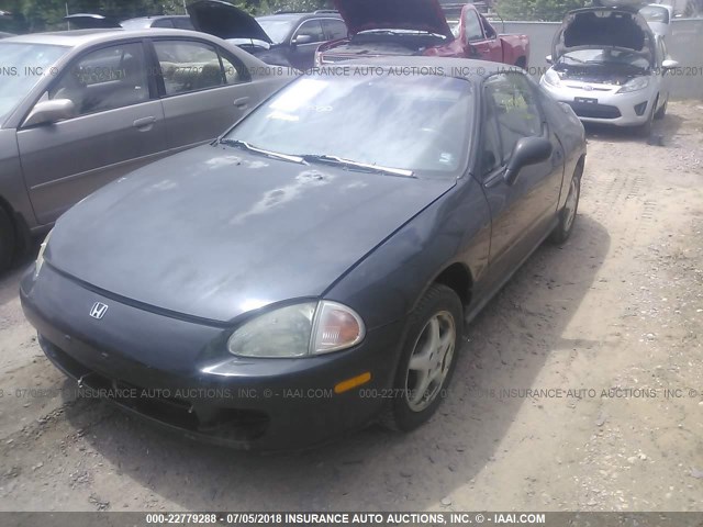 JHMEH6161VS000149 - 1997 HONDA CIVIC DEL SOL SI BLACK photo 2