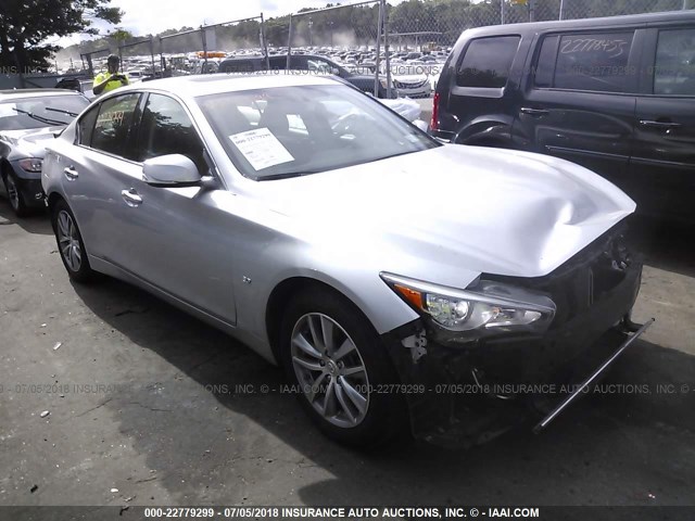 JN1BV7AR3FM421098 - 2015 INFINITI Q50 PREMIUM/SPORT SILVER photo 1