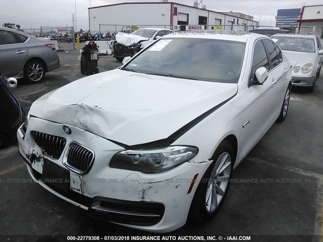WBA5B1C5XED477724 - 2014 BMW 535 I WHITE photo 2