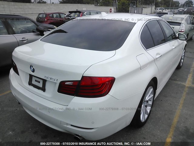 WBA5B1C5XED477724 - 2014 BMW 535 I WHITE photo 4