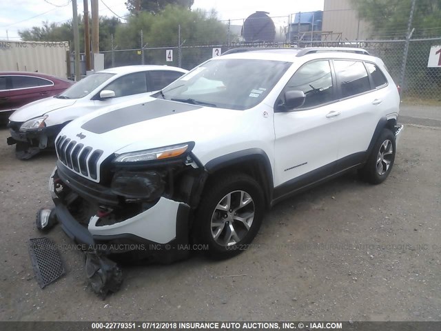 1C4PJMBSXEW125528 - 2014 JEEP CHEROKEE TRAILHAWK WHITE photo 2