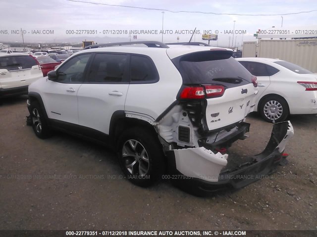 1C4PJMBSXEW125528 - 2014 JEEP CHEROKEE TRAILHAWK თეთრი ფოტო 3