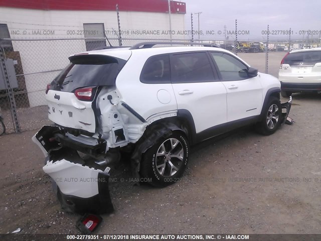 1C4PJMBSXEW125528 - 2014 JEEP CHEROKEE TRAILHAWK WHITE photo 4