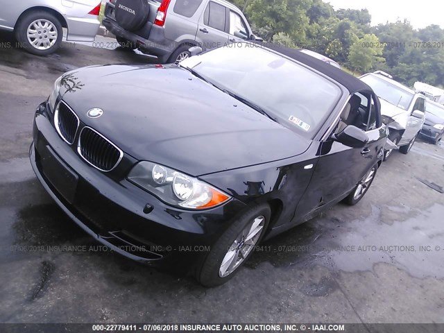 WBAUL7C54AVE86843 - 2010 BMW 128 I BLACK photo 2