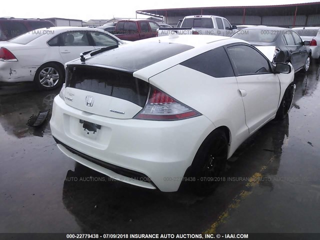 JHMZF1D63ES001311 - 2014 HONDA CR-Z EX WHITE photo 4