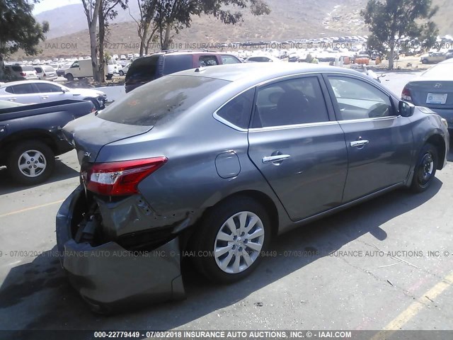 3N1AB7AP6GL675998 - 2016 NISSAN SENTRA S/SV/SR/SL GRAY photo 4