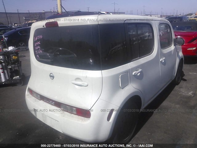 JN8AZ2KR2BT203236 - 2011 NISSAN CUBE S/SL/KROM WHITE photo 4