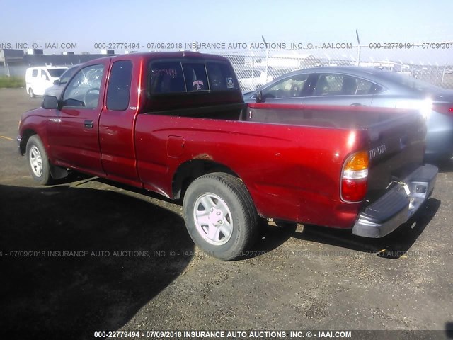 5TEVL52N53Z151424 - 2003 TOYOTA TACOMA XTRACAB RED photo 3