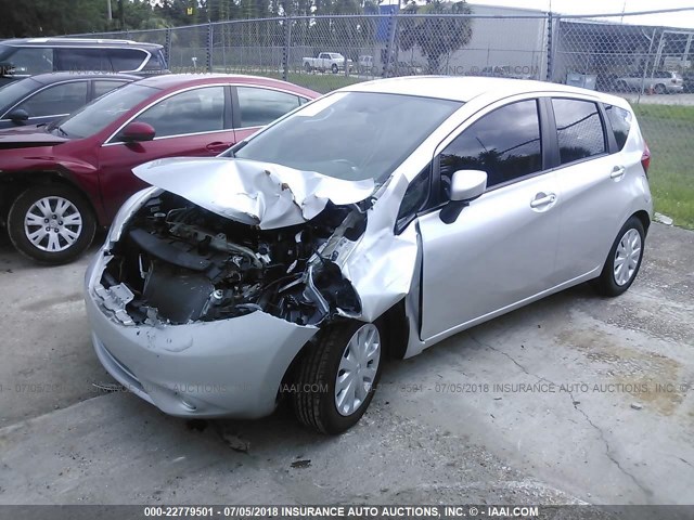 3N1CE2CP1GL357707 - 2016 NISSAN VERSA NOTE S/S PLUS/SV/SL/SR SILVER photo 2