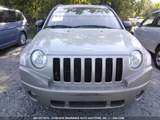 1J4NF4FB3AD518189 - 2010 JEEP COMPASS SPORT BEIGE photo 6