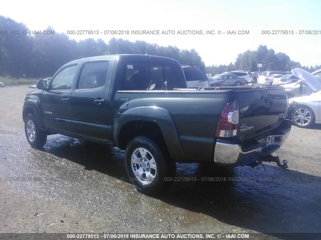 3TMJU4GN6AM104864 - 2010 TOYOTA TACOMA DOUBLE CAB PRERUNNER GREEN photo 3