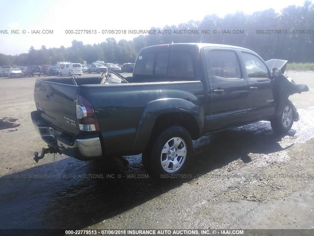 3TMJU4GN6AM104864 - 2010 TOYOTA TACOMA DOUBLE CAB PRERUNNER GREEN photo 4