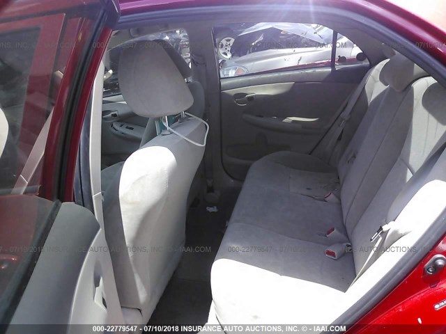 JTDBL40E69J005679 - 2009 TOYOTA COROLLA LE/XLE RED photo 8