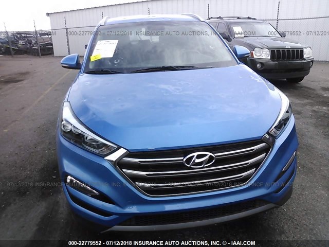 KM8J3CA25GU155395 - 2016 HYUNDAI TUCSON LIMITED/SPORT AND ECO/SE BLUE photo 6