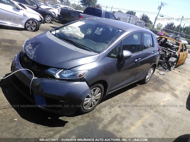 3HGGK5H52FM706089 - 2015 HONDA FIT LX GRAY photo 2