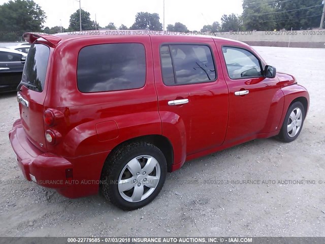 3GNCA13B39S609500 - 2009 CHEVROLET HHR LS RED photo 4
