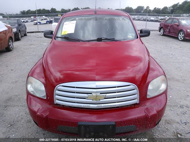 3GNCA13B39S609500 - 2009 CHEVROLET HHR LS RED photo 6