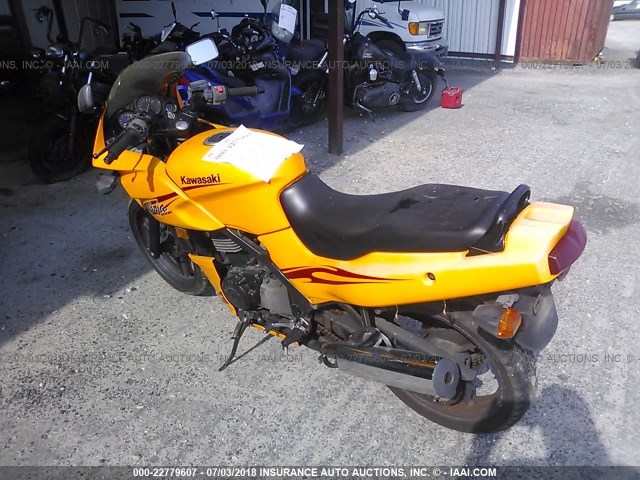 JKAEXVD187A106180 - 2007 KAWASAKI EX500 D ORANGE photo 3