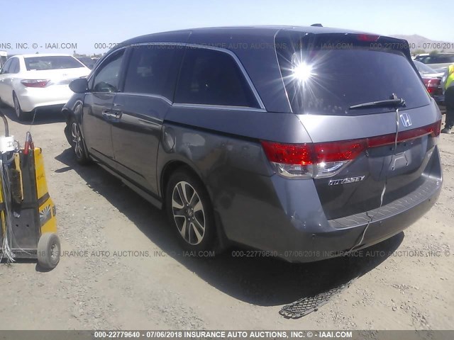 5FNRL5H91EB085437 - 2014 HONDA ODYSSEY TOURING/TOURING ELITE GRAY photo 3