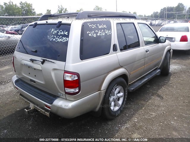 JN8DR09Y13W822148 - 2003 NISSAN PATHFINDER LE/SE GOLD photo 4