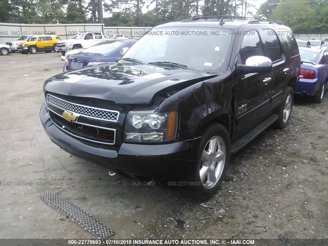 1GNSCAE08ER107418 - 2014 CHEVROLET TAHOE C1500  LS BLACK photo 2