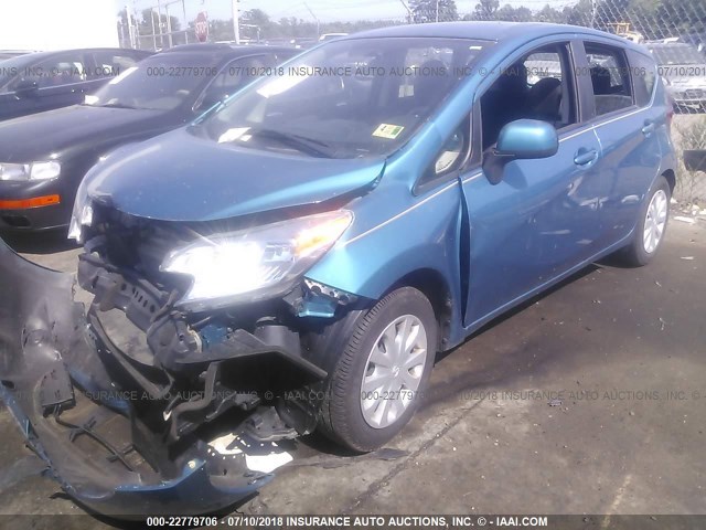 3N1CE2CP7EL431578 - 2014 NISSAN VERSA NOTE S/S PLUS/SV/SL GREEN photo 2