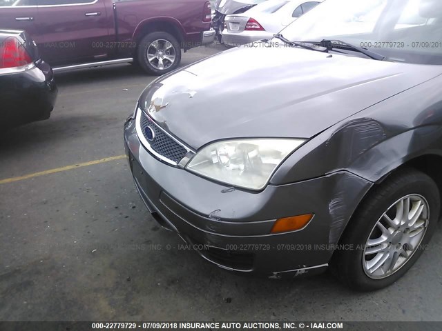 1FAFP34N97W122706 - 2007 FORD FOCUS ZX4/S/SE/SES GRAY photo 6