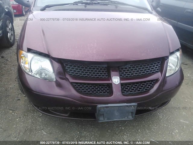 2B4GP44R01R358732 - 2001 DODGE GRAND CARAVAN SPORT MAROON photo 6