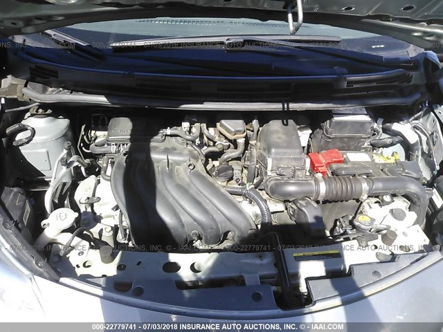 3N1CE2CP6FL450351 - 2015 NISSAN VERSA NOTE S/S PLUS/SV/SL/SR SILVER photo 10