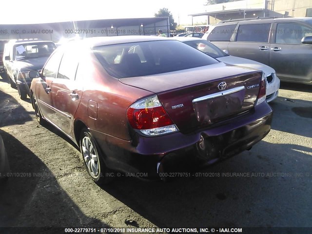 4T1BE32K25U014021 - 2005 TOYOTA CAMRY LE/XLE/SE 栗色 照片 3