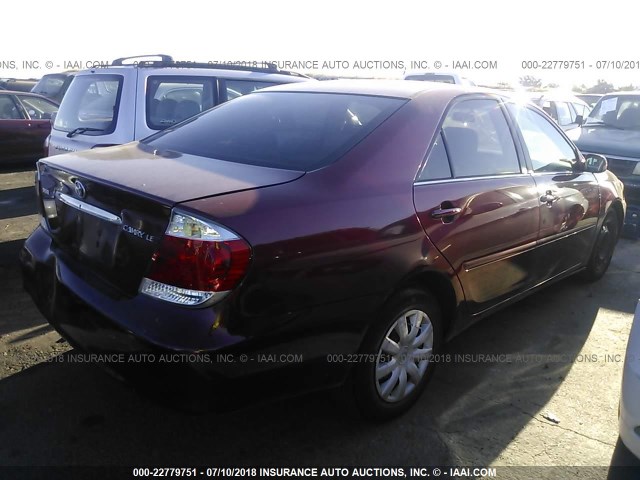 4T1BE32K25U014021 - 2005 TOYOTA CAMRY LE/XLE/SE 栗色 照片 4