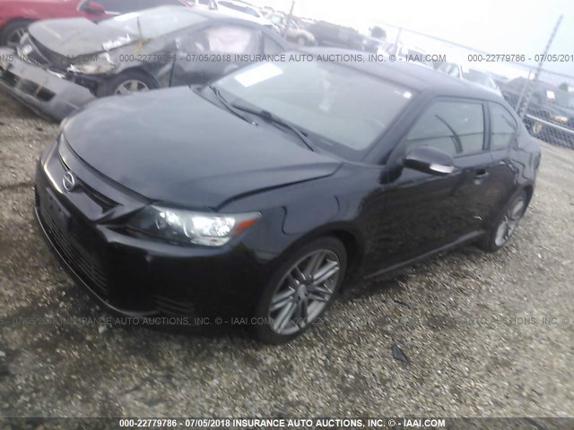 JTKJF5C77C3042301 - 2012 TOYOTA SCION TC BLACK photo 2