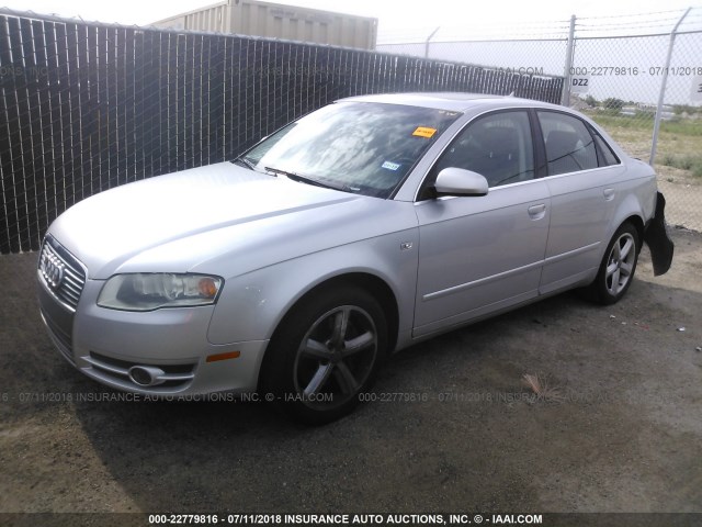 WAUAH78E47A044736 - 2007 AUDI A4 3.2 SILVER photo 2