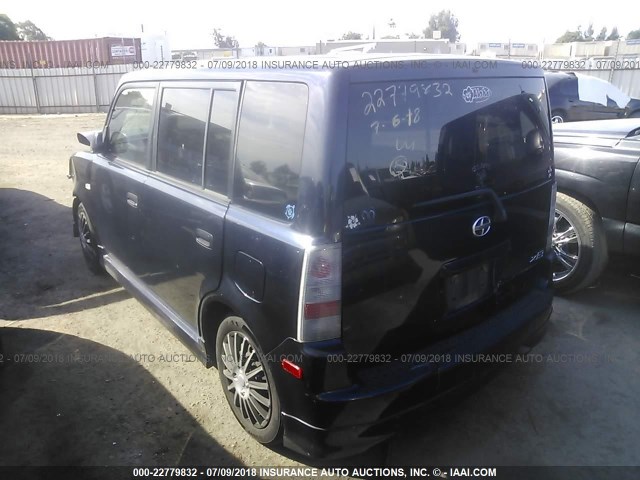 JTLKT324850201609 - 2005 TOYOTA SCION XB BLUE photo 3