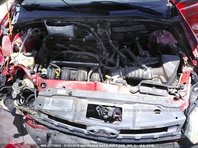 1FAHP35N08W287973 - 2008 FORD FOCUS SE/SEL/SES RED photo 10