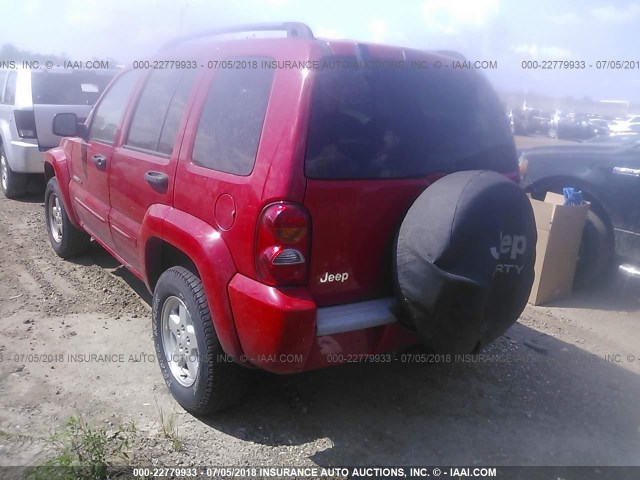 1J4GK58K92W139792 - 2002 JEEP LIBERTY LIMITED RED photo 3