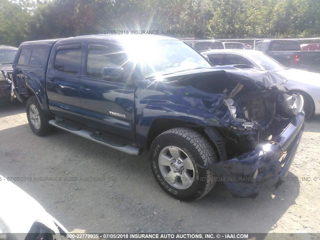 5TELU42N55Z105142 - 2005 TOYOTA TACOMA DOUBLE CAB 深蓝色 照片 1