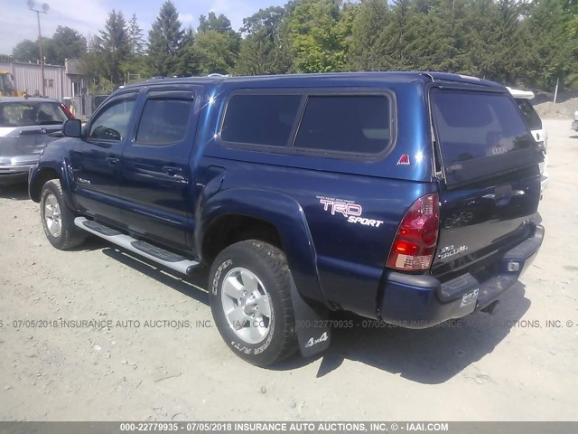 5TELU42N55Z105142 - 2005 TOYOTA TACOMA DOUBLE CAB 深蓝色 照片 3
